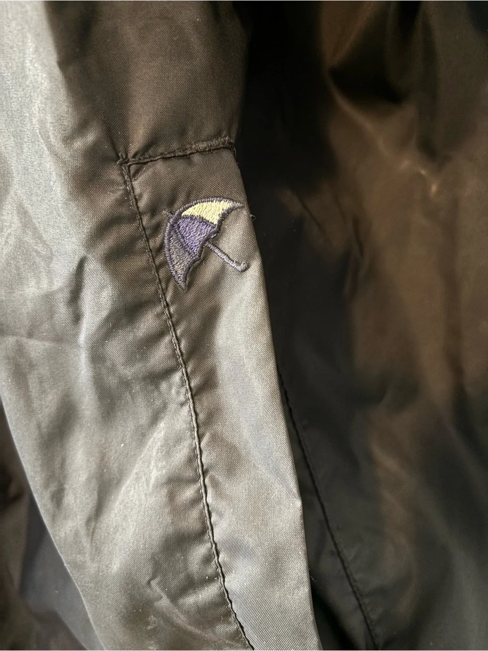 Vintage black Arnold Palmer golf raincoat